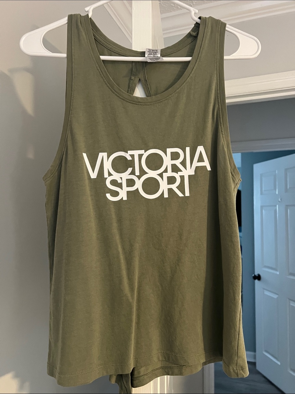 Victoria Sport Olive Green Logo Tank